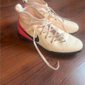Nike Cream and Pink Turf Cleats